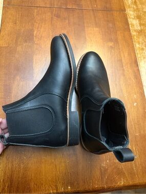 Red Wing Shoes Black Leather Chelsea Ankle Boots